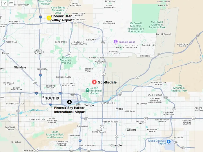 The 3 Closest Airports to Scottsdale, AZ